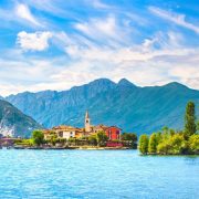 Isola dei Pescatori, fisherman island in Maggiore lake, Borromean Islands, Stresa Piedmont Italy, Europe.